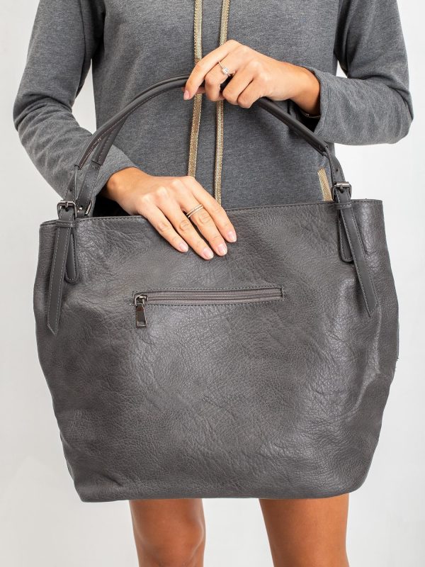 Dark Grey Shopper Bag