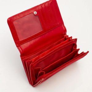 Red eco-leather wallet