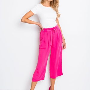 RUE PARIS Dark pink pants Bright