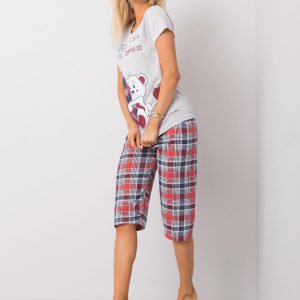 Grey Women's Two Piece Pyjamas