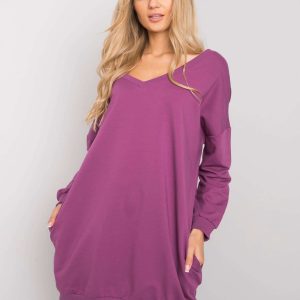 Purple V-neck sweatshirt Nayla