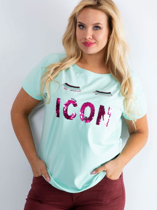 Mint t-shirt Calmly PLUS SIZE