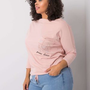 Dirty pink blouse with pocket Elvira