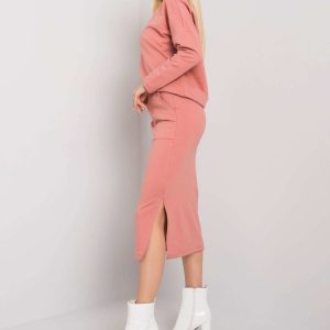 Dirty pink sweatshirt set with sweatshirt and skirt Mayday