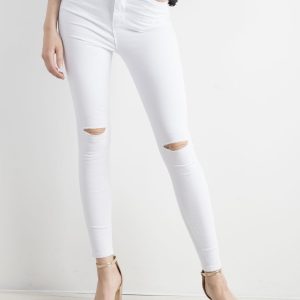 White skinny pants