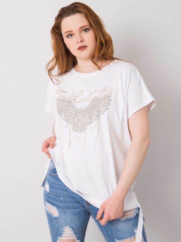 Sherry Cotton Plus Size White Blouse