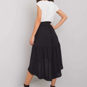 Black skirt with belt Keoni RUE PARIS