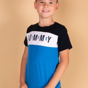 TOMMY LIFE Navy blue and blue boy's t-shirt