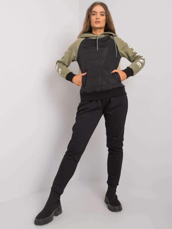 Black-khaki sweatsuit set Danika