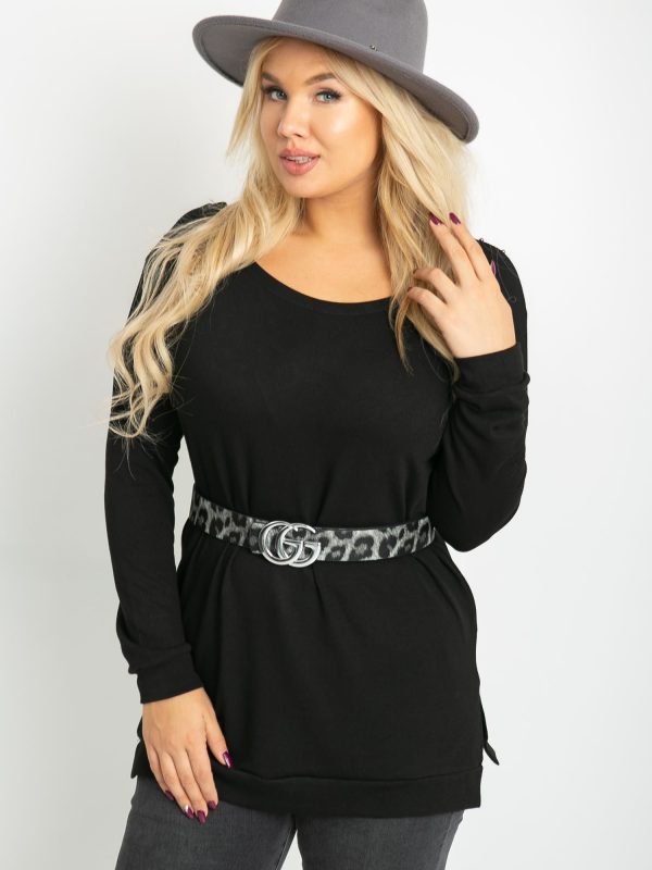 Alexa black plus size blouse