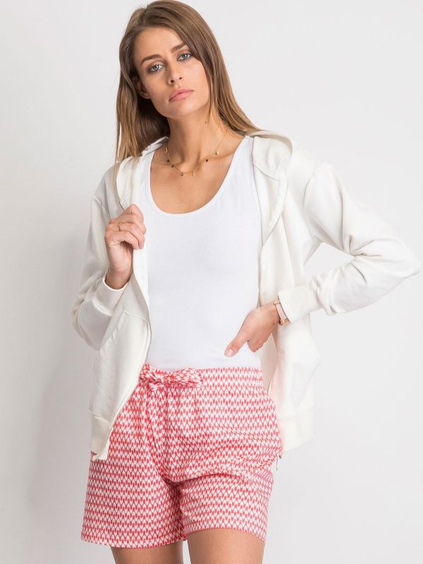 White-Coral Wireless Shorts