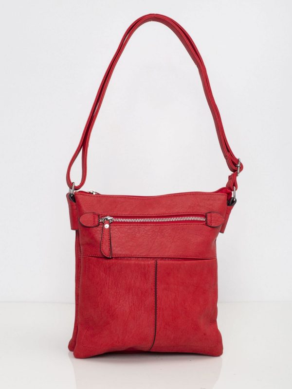 Red bag with outer pocket