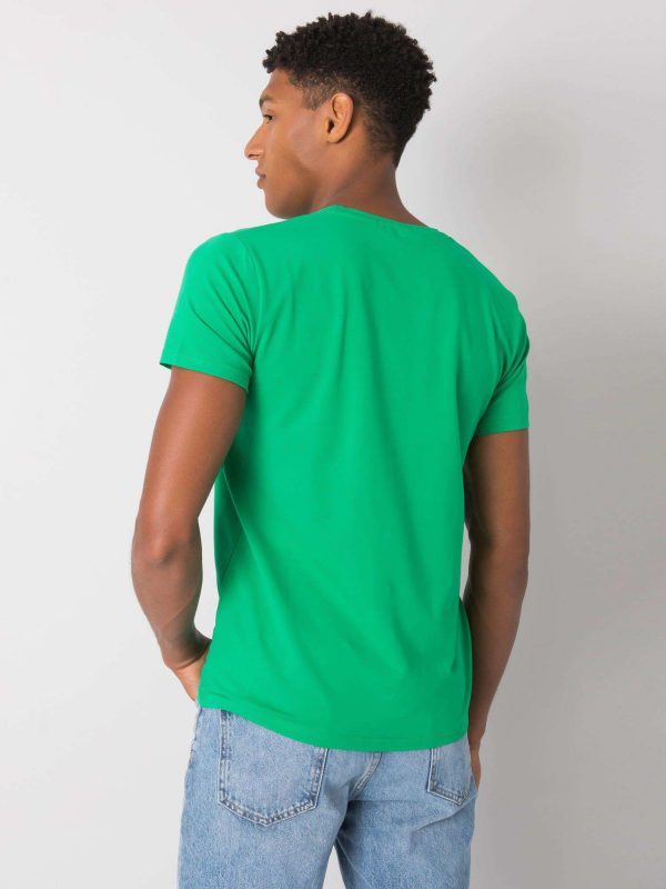 Dark Green Men's T-Shirt with Merrick Print