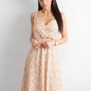 Ecru dress with flowers