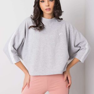 Grey and white sweatshirt Brigitte FOR FITNESS