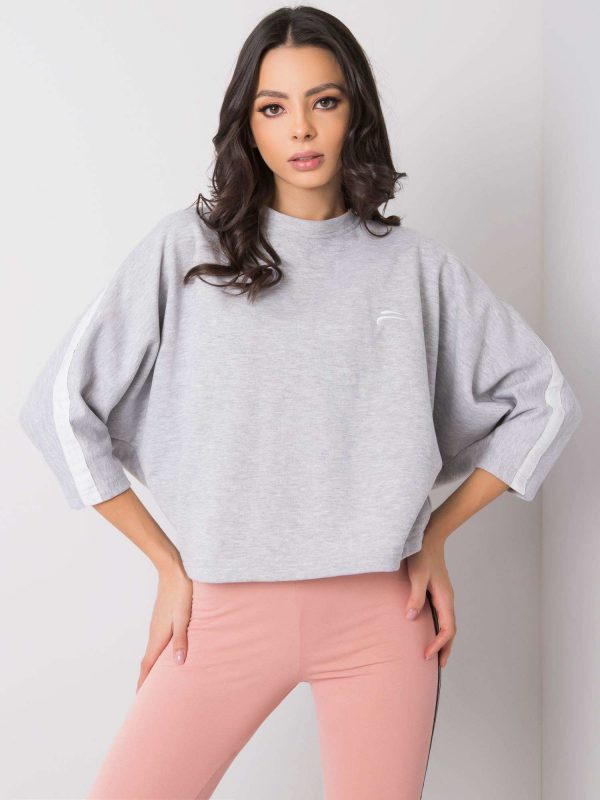 Grey and white sweatshirt Brigitte FOR FITNESS