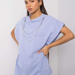 Blue T-shirt with necklace Arianna RUE PARIS