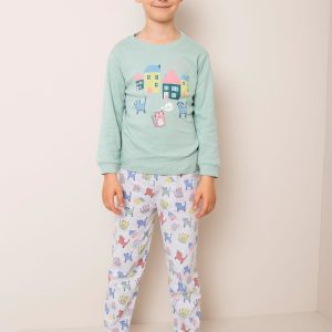 Green Printed Pyjamas for Boy