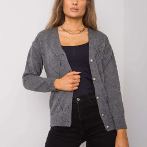 Dark grey cardigan Elisabete RUE PARIS