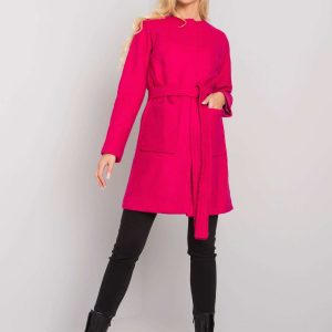 Fuchsia coat with Chandrique belt