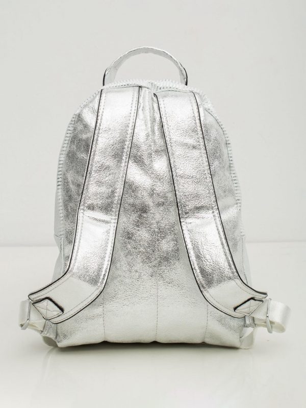 Silver Striped Backpack