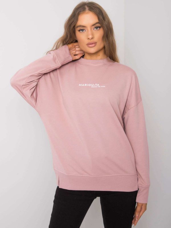 Dirty pink print sweatshirt Carissa