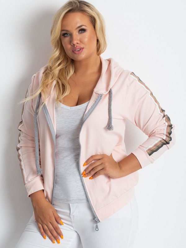 Pale Pink Apear Plus Size Sweatshirt