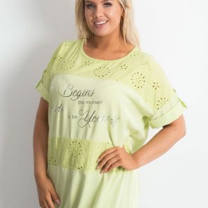 Light green women's tunic PLUS SIZE