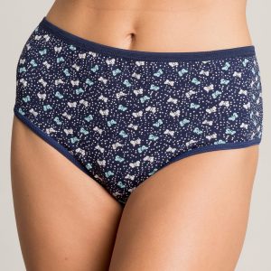 Navy Blue Patterned Women's Panties