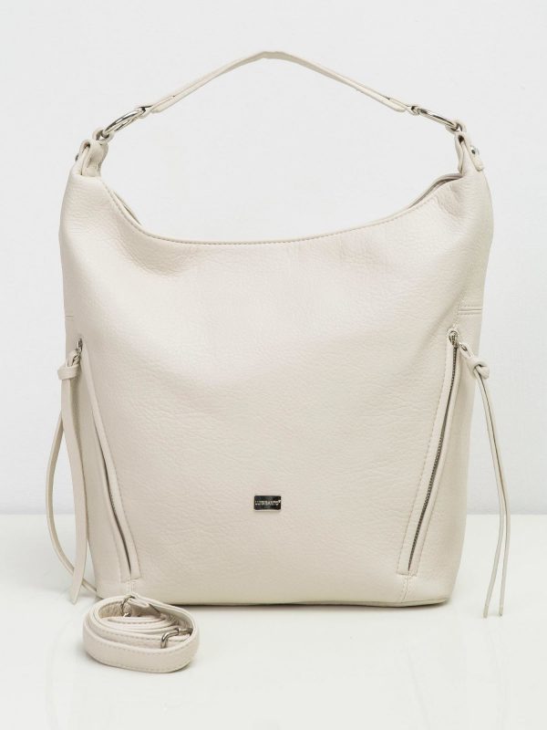 Light beige shoulder bag city bag