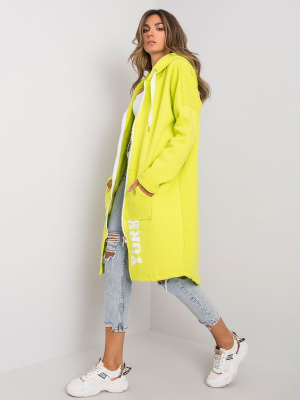 Lime blue sweatshirt with pockets by Stefanie