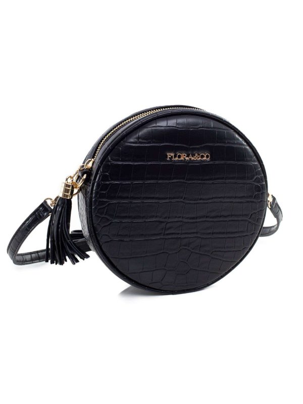 Women's Black Round Handbag