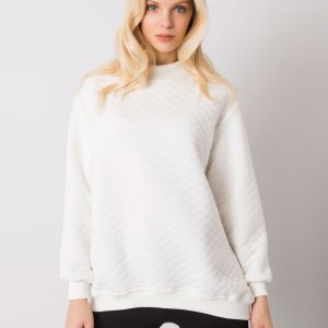 Ecru quilted sweatshirt Chloe