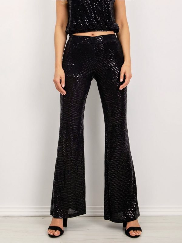 Black trousers with BSL applique