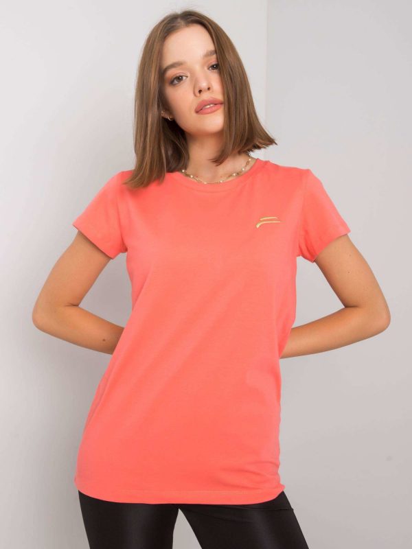 Women's coral T-shirt Eudice FOR FITNESS