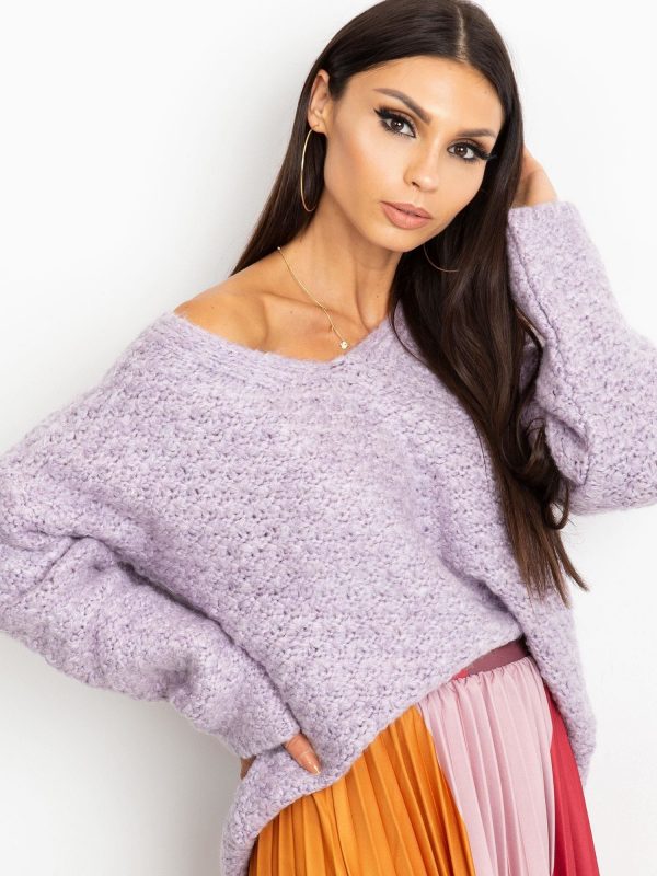 RUE PARIS Lively Purple Sweater