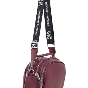 Burgundy women's shoulder bag