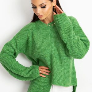 RUE PARIS Green Sweater Sunset