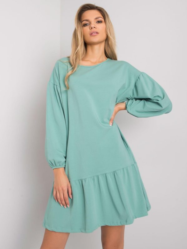 Shadia light green flounce dress