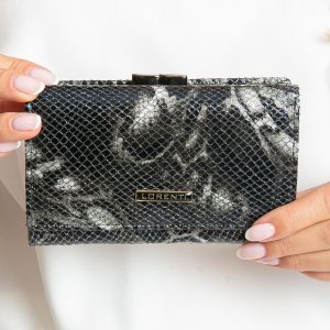 Black Horizontal Patterned Women Wallet