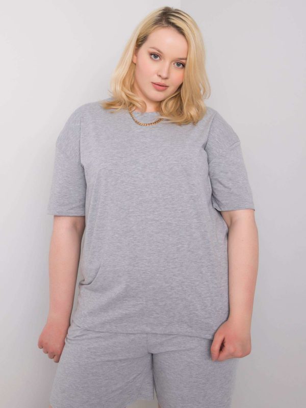 Gray T-shirt plus size Gaia