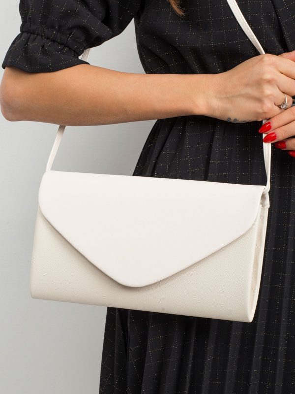 Light beige clutch bag