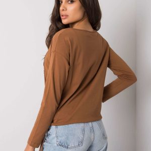 Light brown blouse with Romy applique