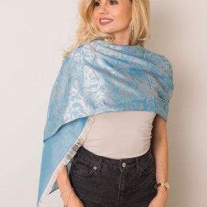 Blue scarf with pattern