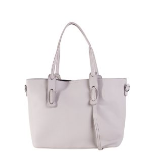 Grey Roomy Long Strap Shoulder Bag