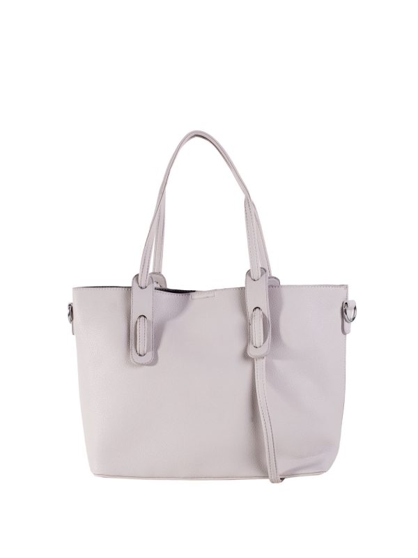 Grey Roomy Long Strap Shoulder Bag