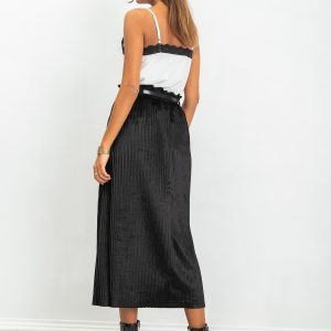 RUE PARIS Black Duke Skirt