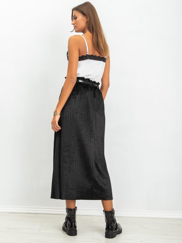 RUE PARIS Black Duke Skirt