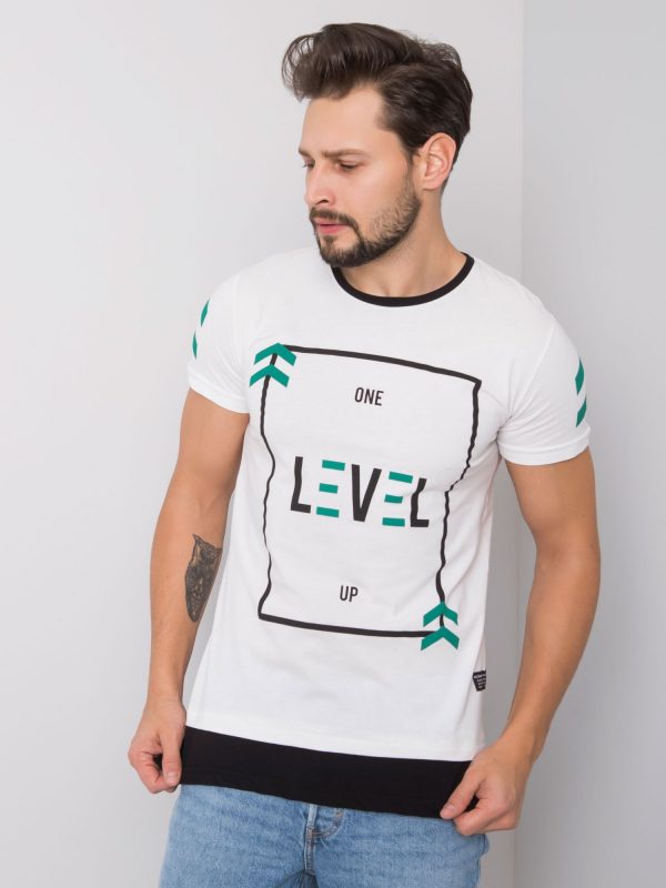 White T-shirt for men with print Cole