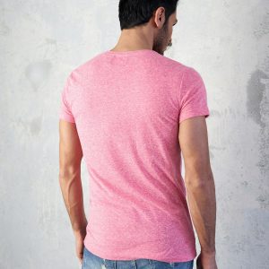 Pink melange t-shirt for men